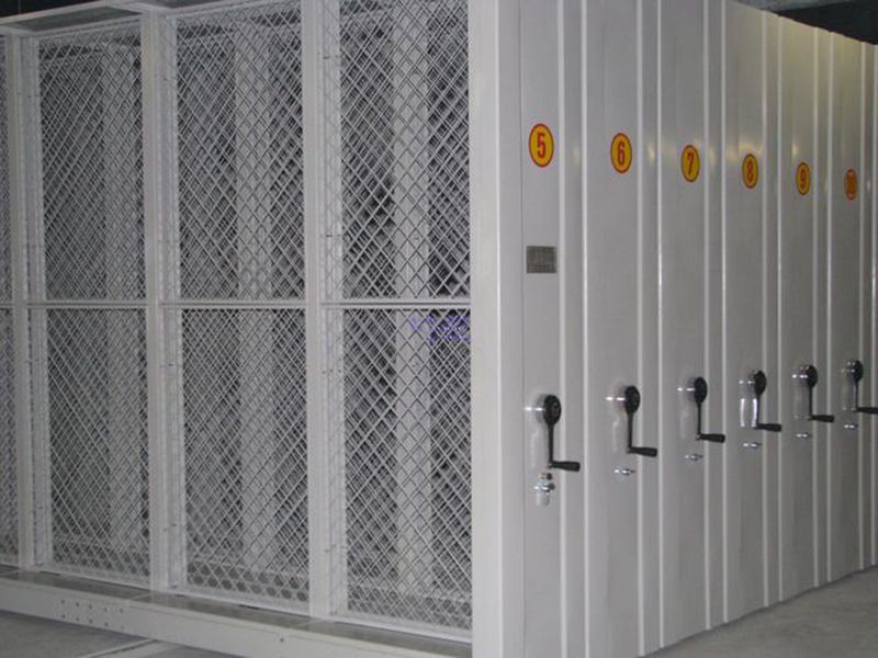 美術(shù)館層板網(wǎng)格式移動密集柜